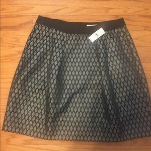 Gray and gold Loft skirt